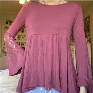 mauve american eagle long sleeve top